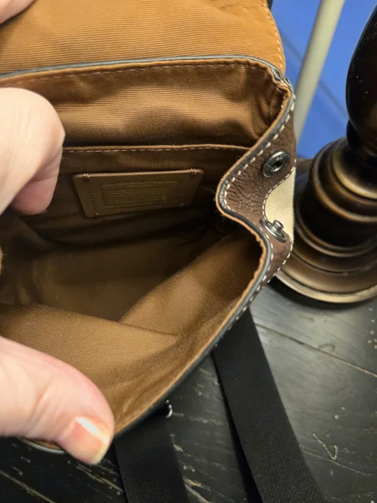 Coach Two-Tone Brown Canvas Backpack - Picture 4 of 7